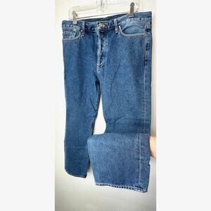 Goldsign Gold Button Fly Medium Wash Straight Leg Crop Jeans 31
